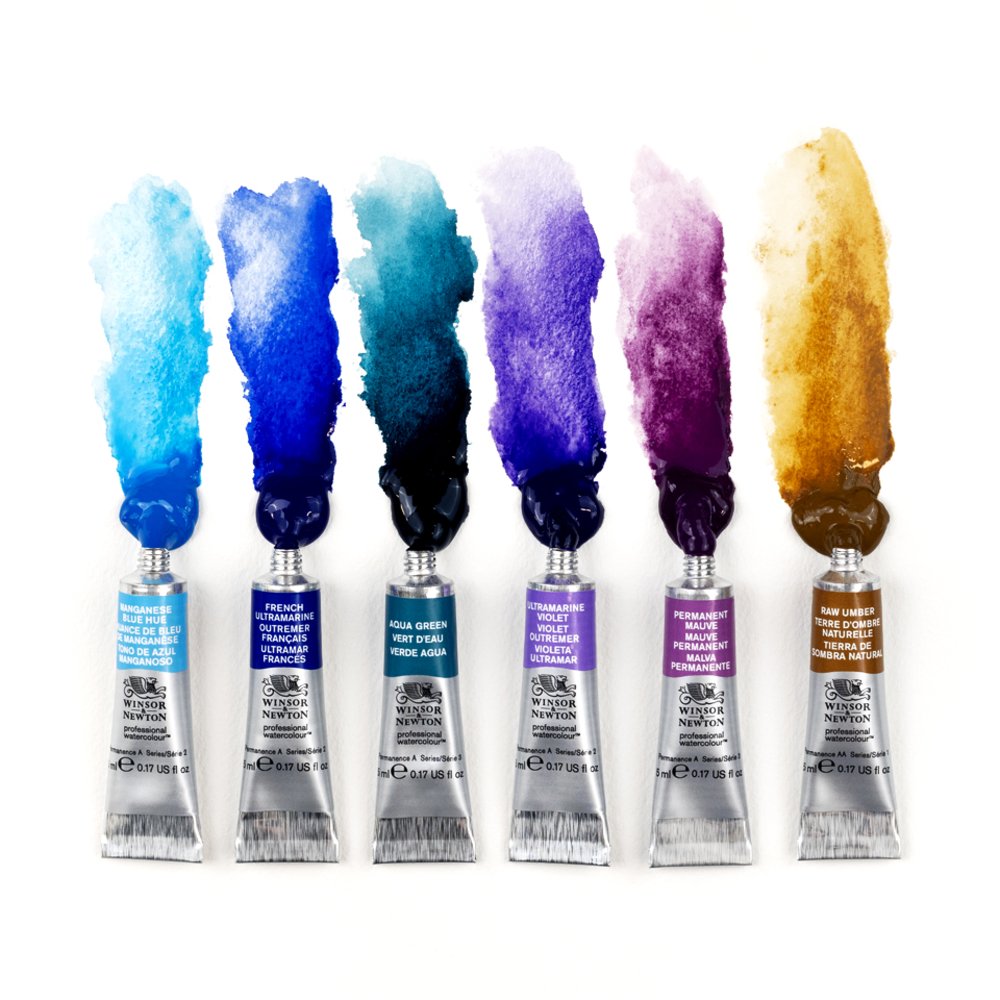 Winsor & Newton Professional Watercolour 6x5ml Tuben Granulation Set ROW