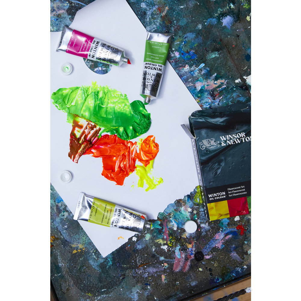 Winsor & Newton Winton Oil Colour Fluorescent Set x3