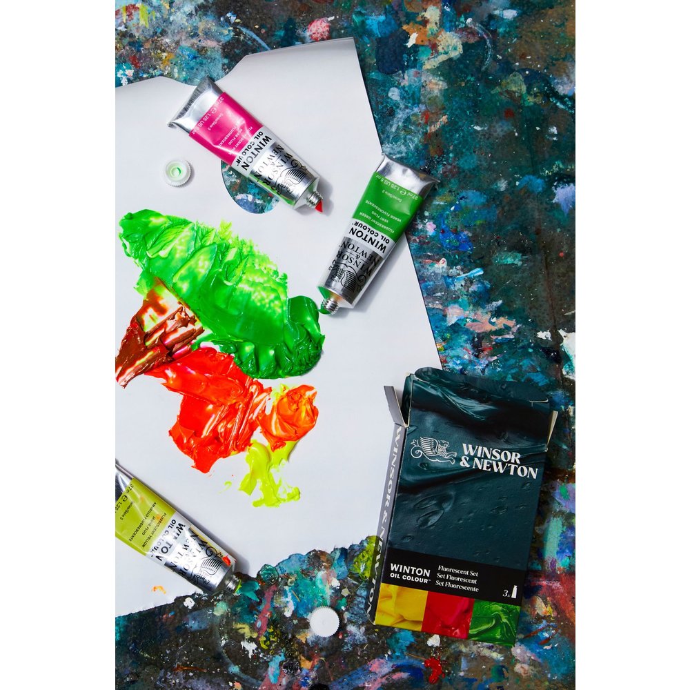 Winsor & Newton Winton Oil Colour Fluorescent Set x3