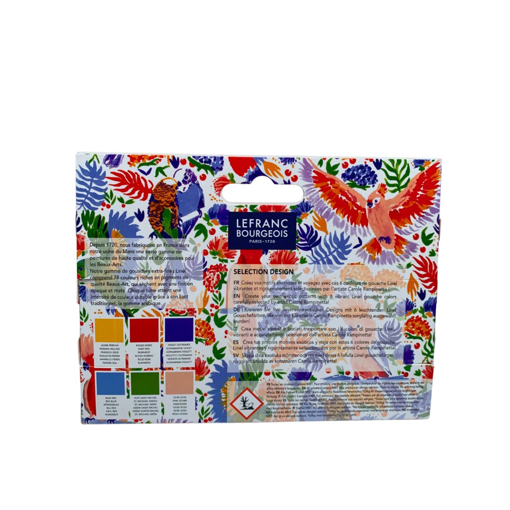 Lefranc Bourgeois Linel Gouache Extra-Fine Set 6x14ml Design