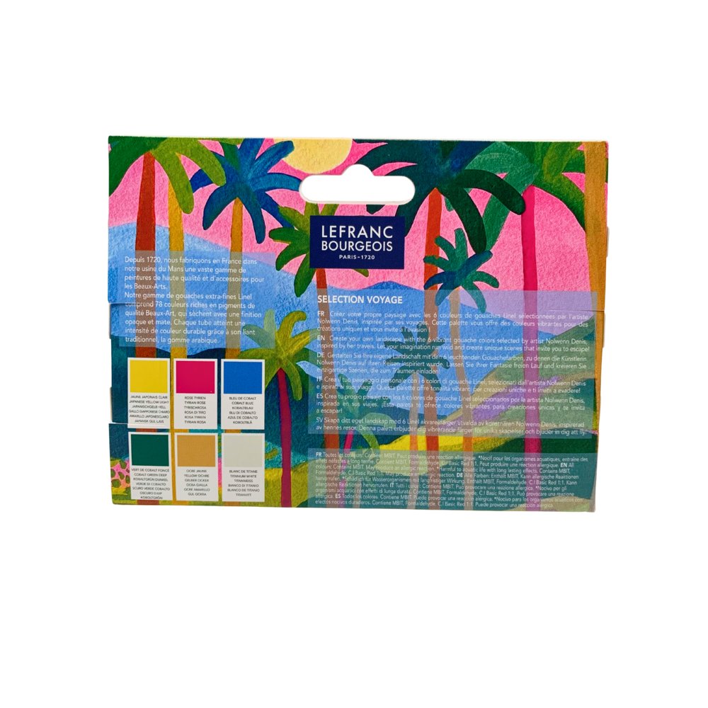 Lefranc Bourgeois Linel Gouache Extra-Fine Set 6x14ml Voyage