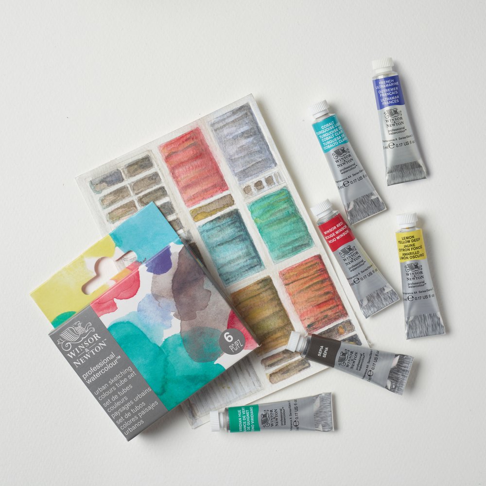 Winsor & Newton Professional Watercolour 6x5ml Urban Sketching Set