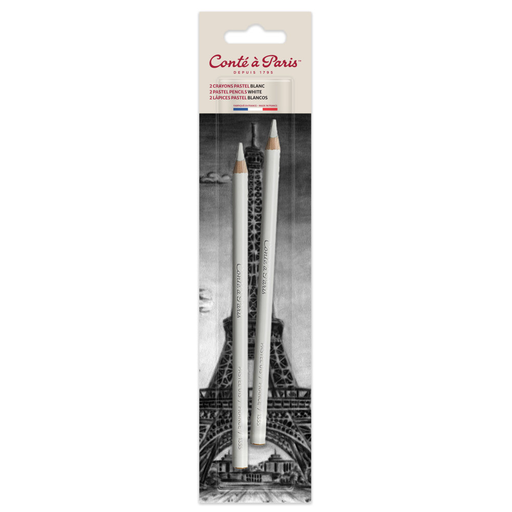 Conté à Paris Pastelpotlood Blister 2 stuks Blanc