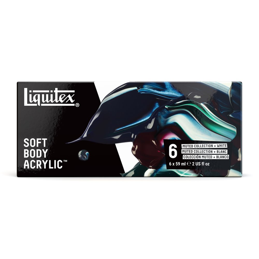Liquitex Professional Soft Body 6X59ml Set - Muted Collection + White
