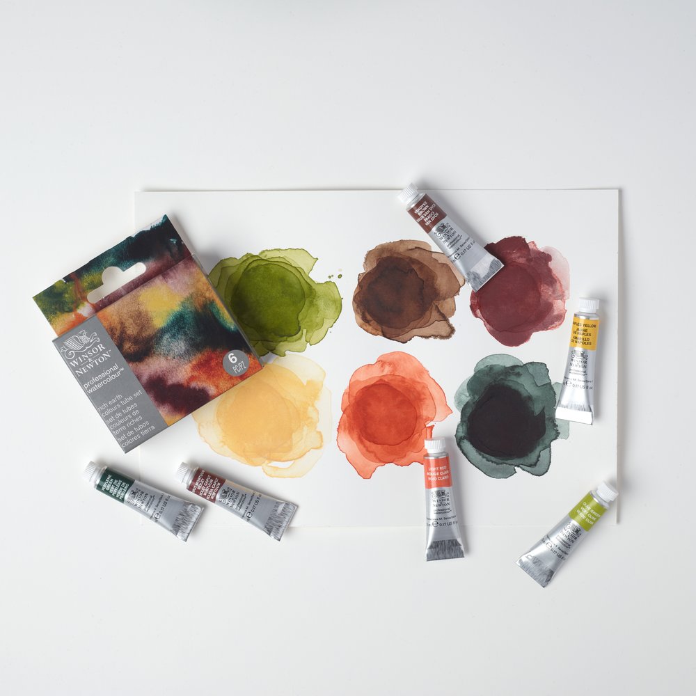 Winsor & Newton Professional Watercolour Rich Earth Set 6x5ml Tubes