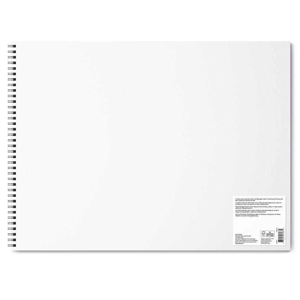 Winsor & Newton Teken- en Schetsblok Mediumkorrel Spiraal 25 Vel 150gr. 45,7x61,0cm