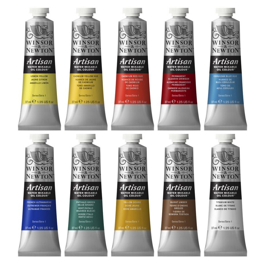 Winsor & Newton Artisan Water Mixable Oil Colour Studio Set - 10x37ml Tubes