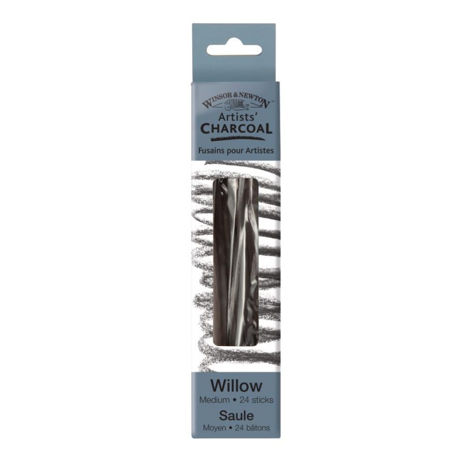 Winsor & Newton Artists' Willow Charcoal - Medium 24 Sticks