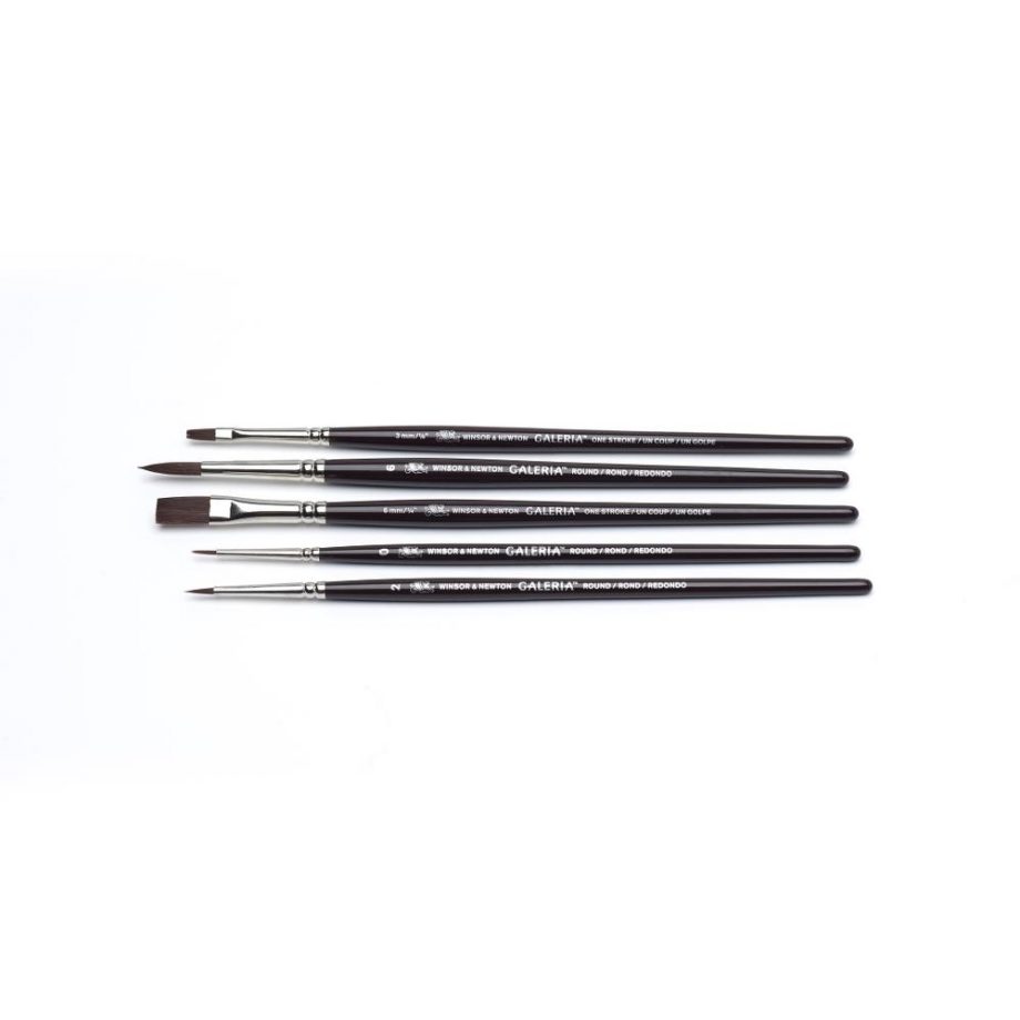 Winsor & Newton Galeria Brush Short Handle 5 Pack