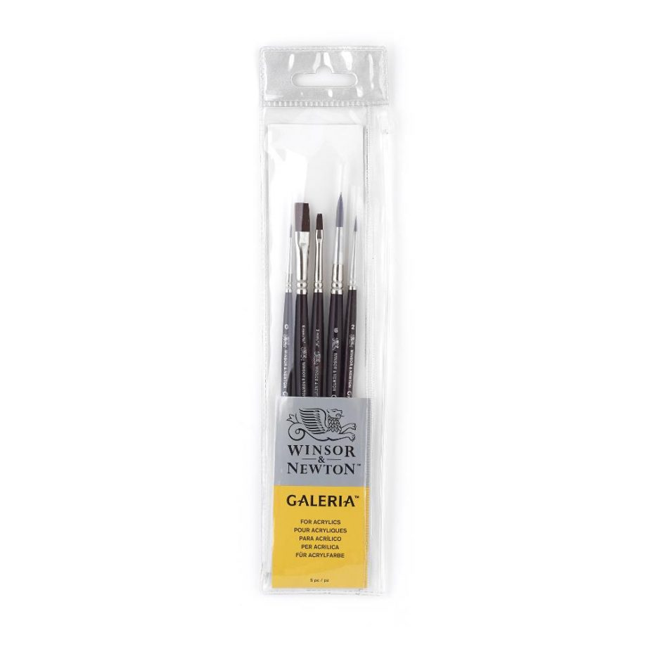 Winsor & Newton Galeria Brush Short Handle 5 Pack