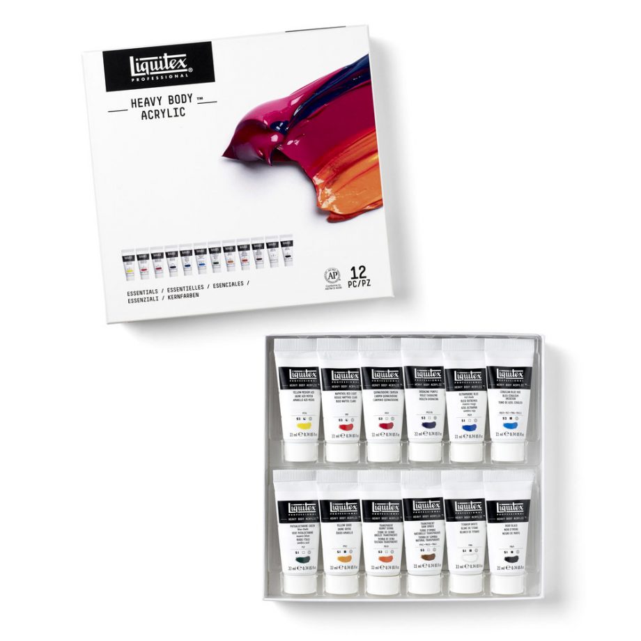 Liquitex Professional Heavy Body Acrylic Set - 12x22ml - Essentials