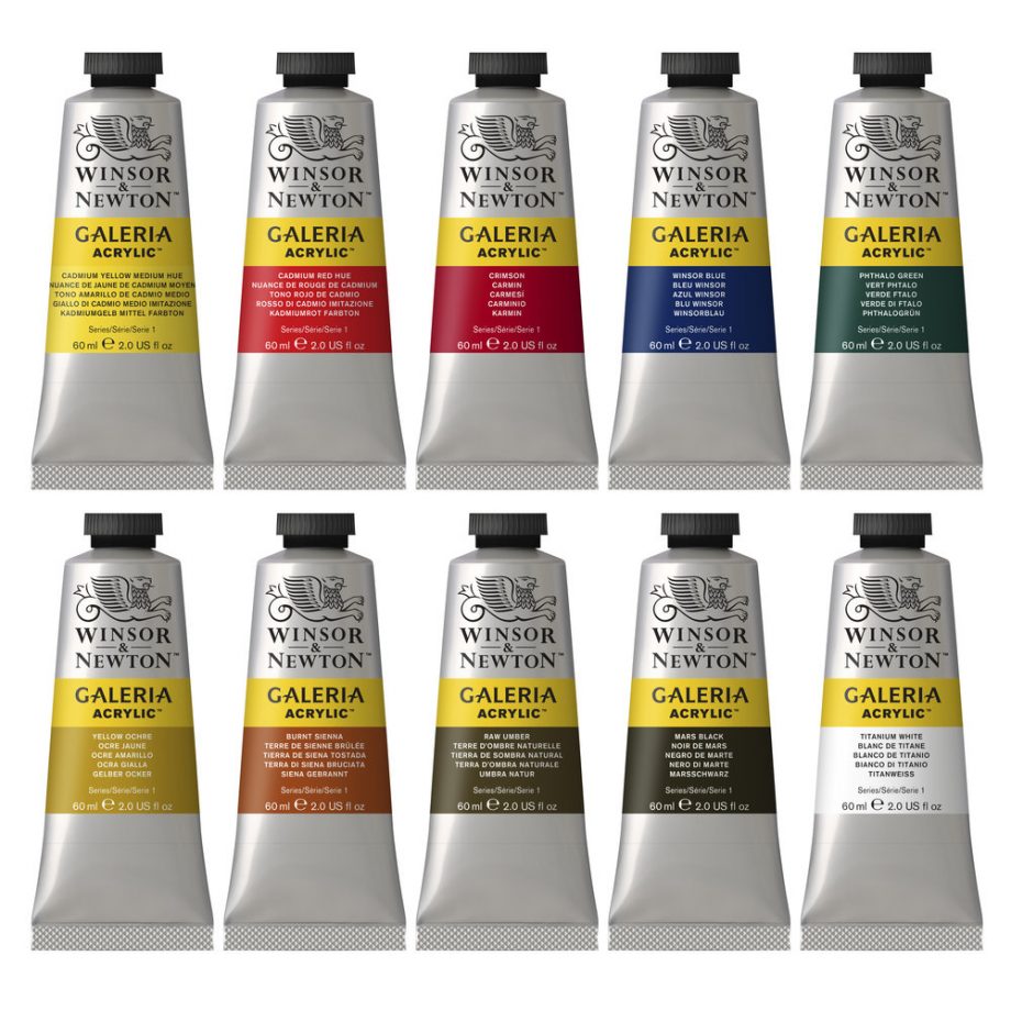 Winsor & Newton Galeria Acrylic Galeria 10x60ml Tube Set