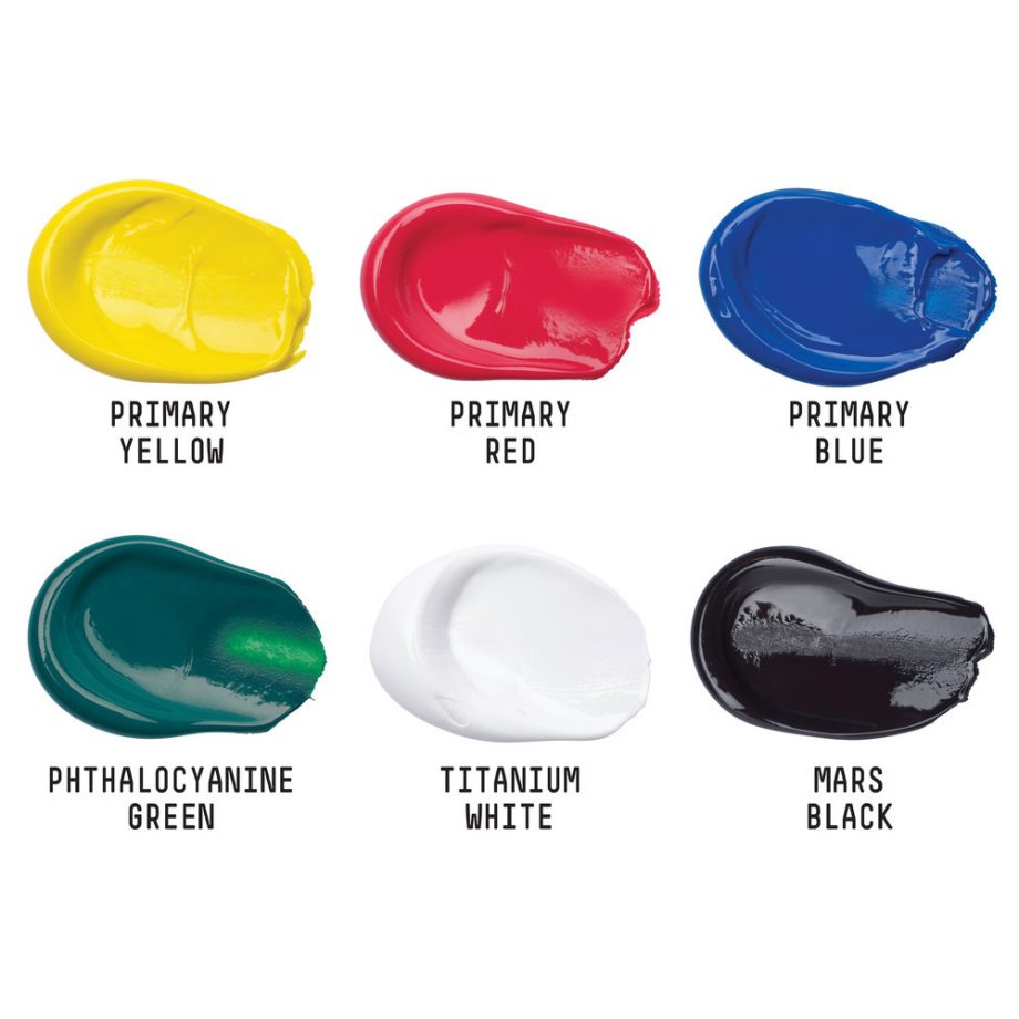 Basics Acrylic Primary Colours Set - 6x22ml