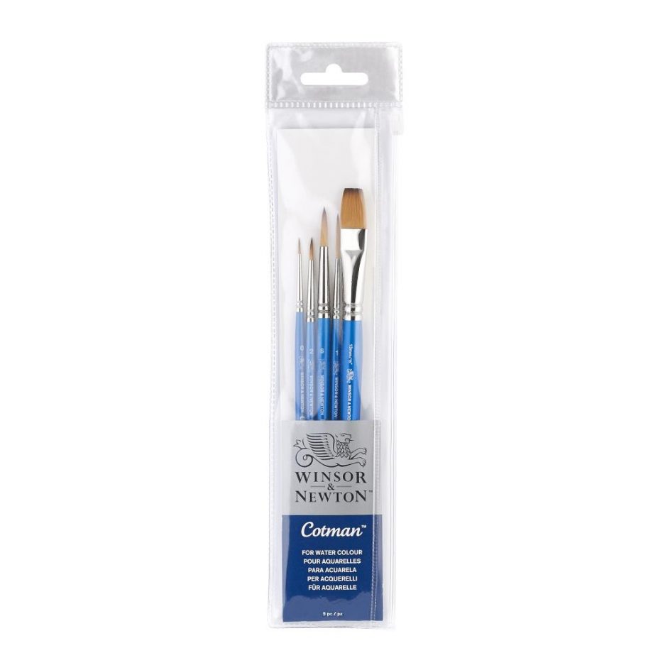 Winsor & Newton Cotman Short Handle Brush 5 Pack