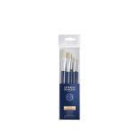 Lefranc Bourgeois Fine Oil Hog Brush Set - Short Handle - 6x Assorted Styles 