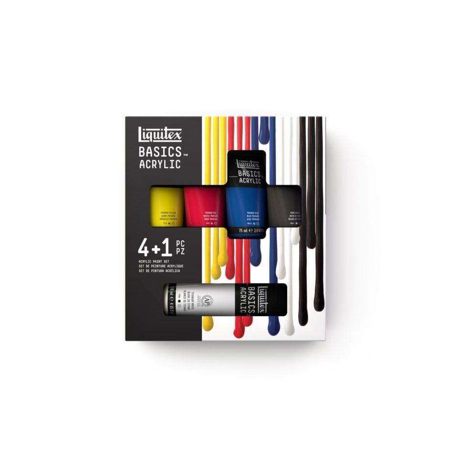 Liquitex Basics Acrylic Set - 4x75ml, 118ml White - Essentials