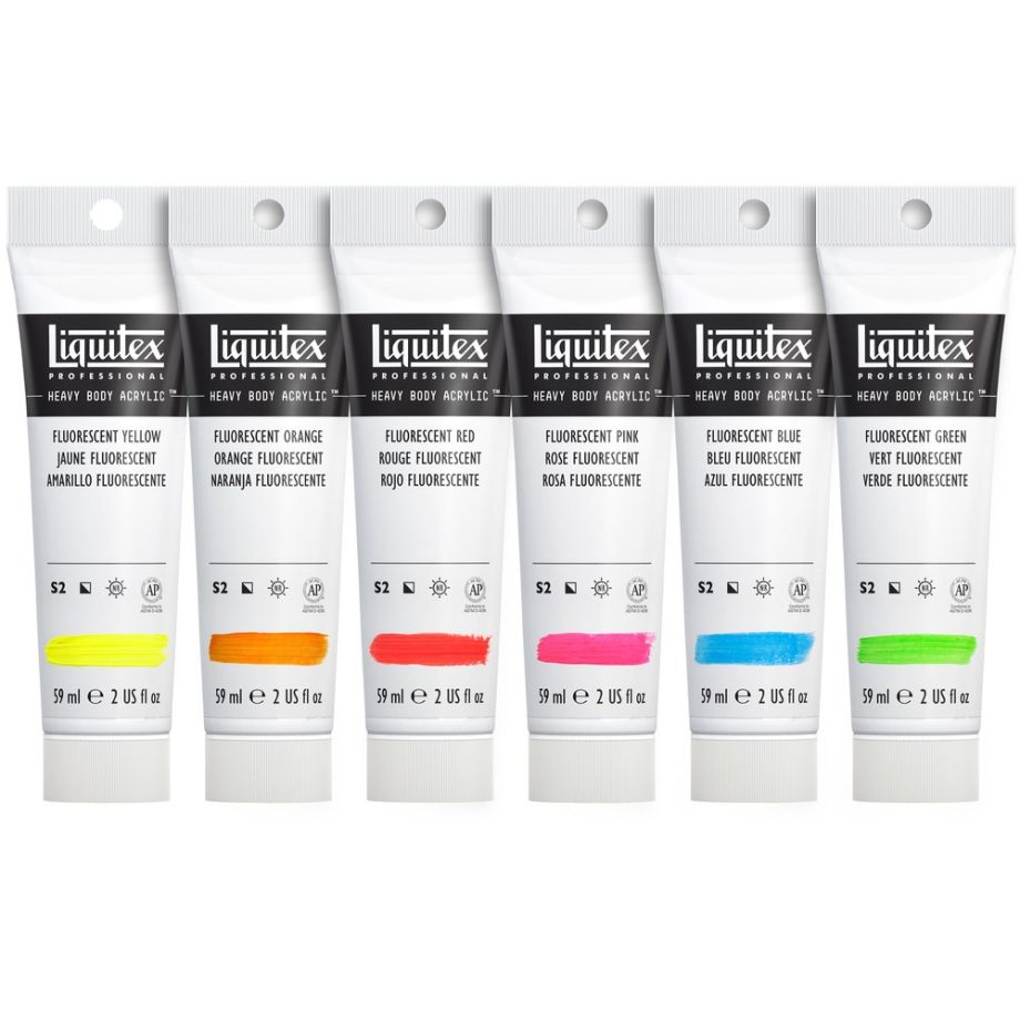 Liquitex Professional Heavy Body Acrylic Set Of 6x59ml Tube Fluorescent