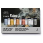 Winsor & Newton Cotman Watercolour Metallic Collection 6 Tubes Set
