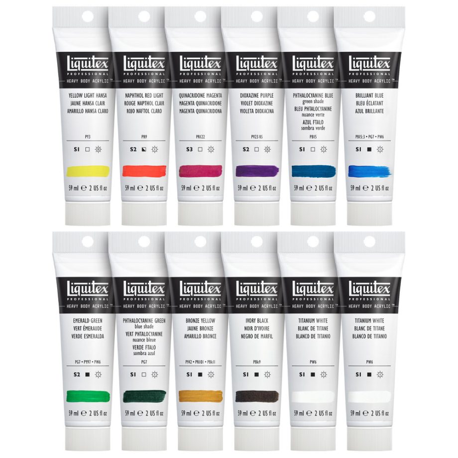 Liquitex Professional Heavy Body Acrylic Set - 12x59ml - Classics