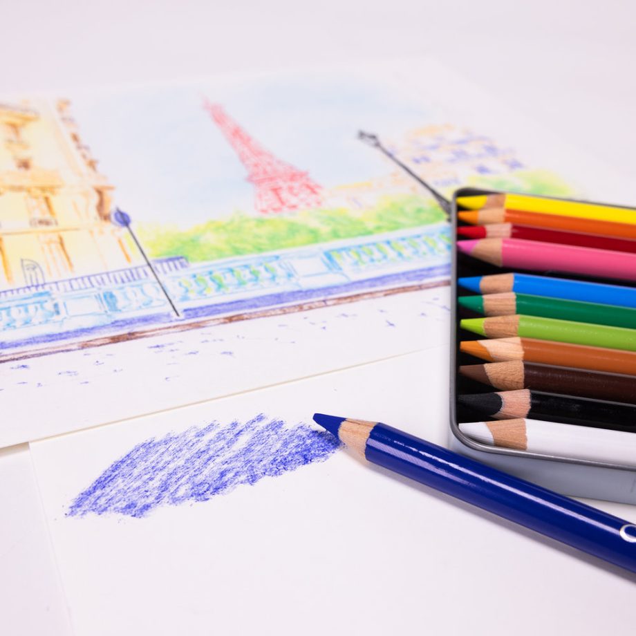 Conté à Paris Pastel pencil assorted set x 12 metal tin