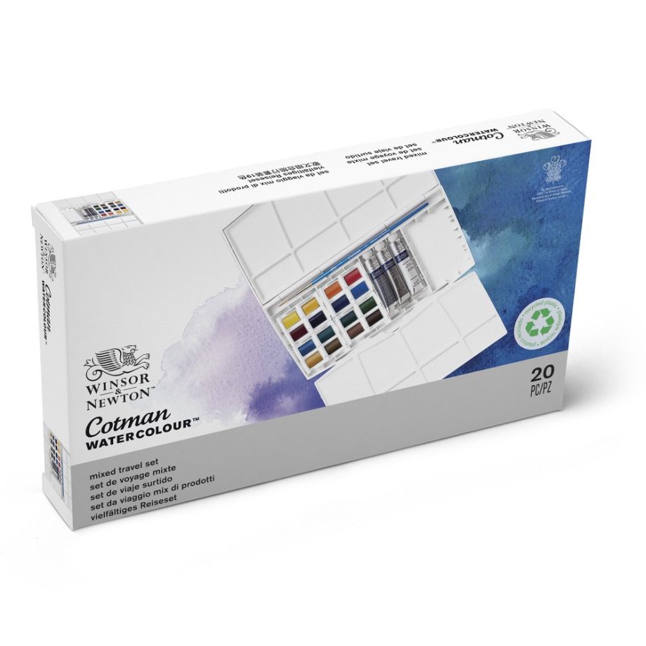 Cotman Watercolour Mixed Travel Set