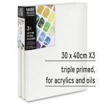 Liquitex Basics Set of 3 Cotton Canvas 30x40cm