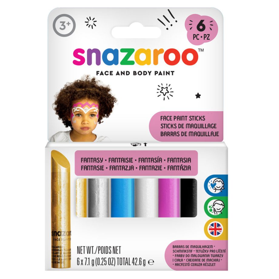 Snazaroo Fantasy Face Paint Sticks - Set of 6  - Western Europe