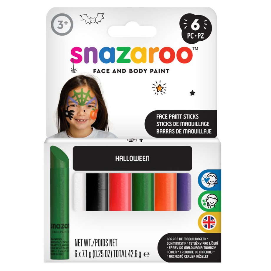 Snazaroo Halloween Face Paint Sticks - Set of 6  - Western Europe