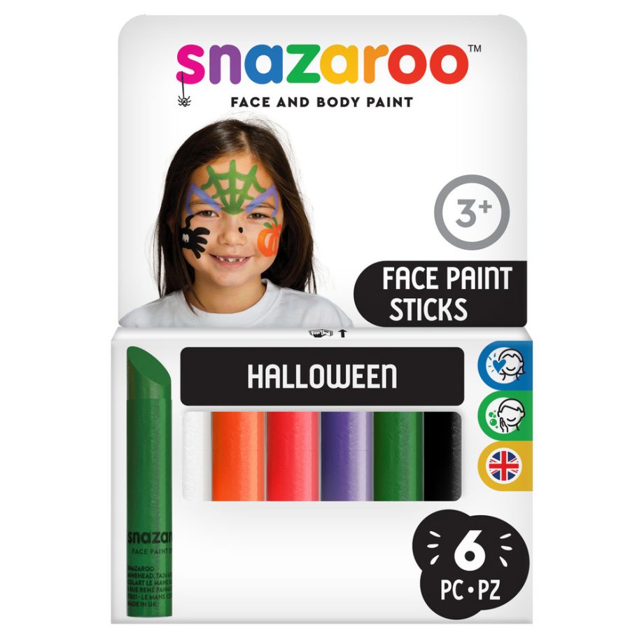 Snazaroo Halloween Face Paint Sticks - Set of 6  - Western Europe