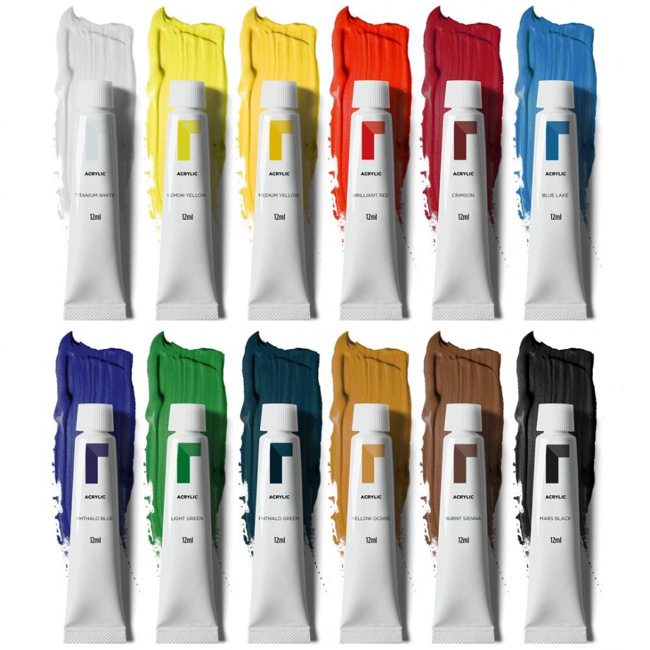 reeves Acrylic Colour 12x12ml Set