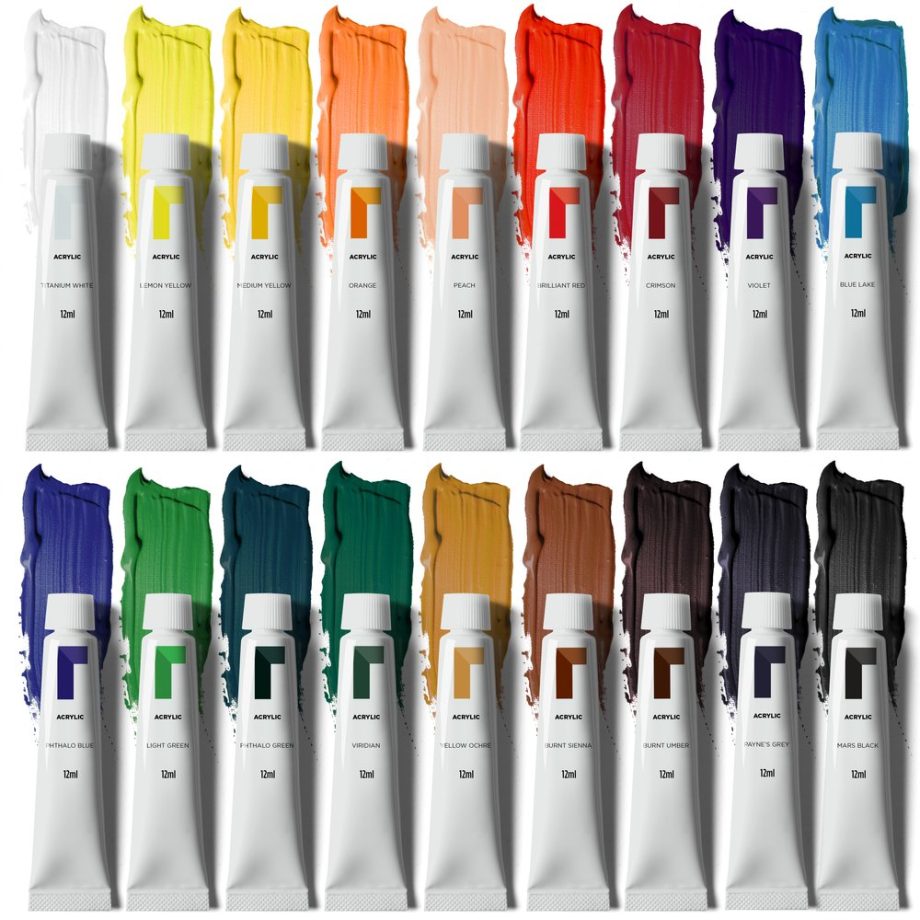 reeves Acrylic Colour 18x12ml Set