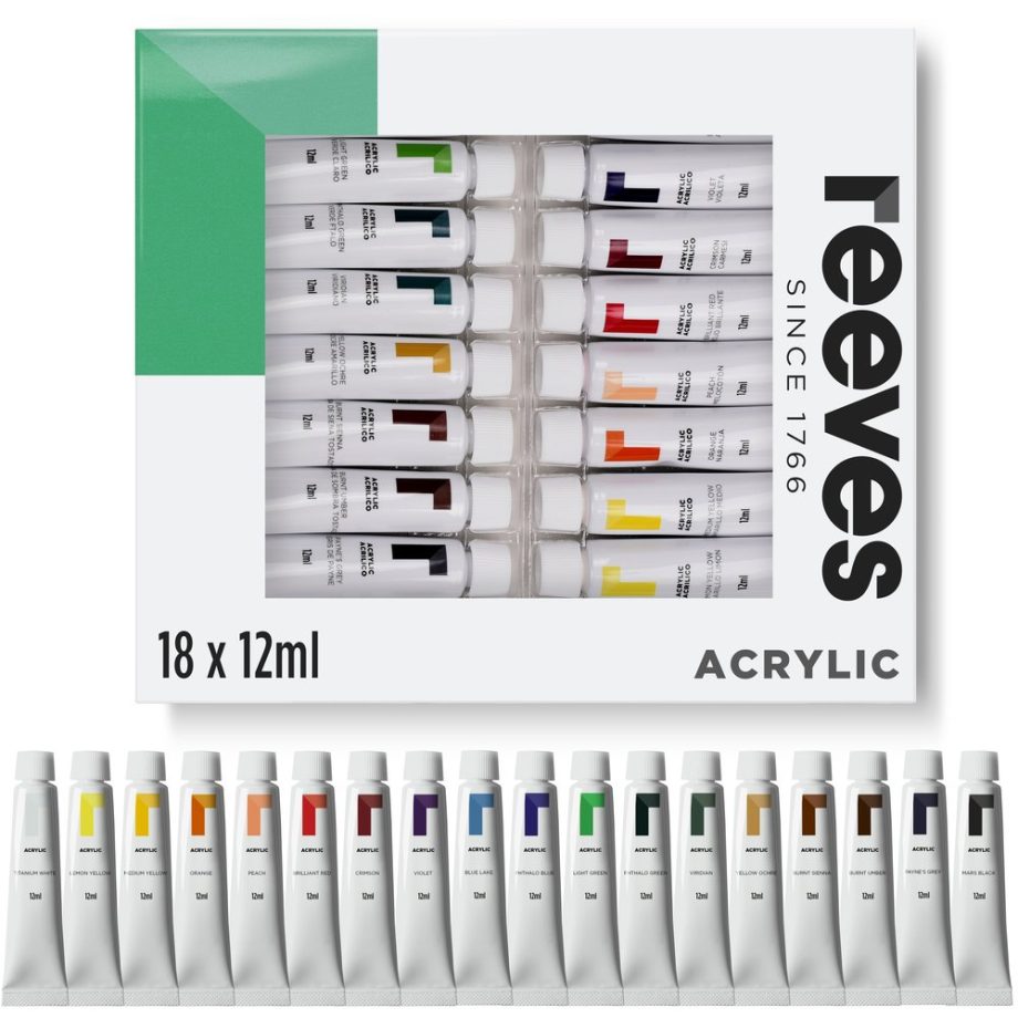reeves Acrylic Colour 18x12ml Set