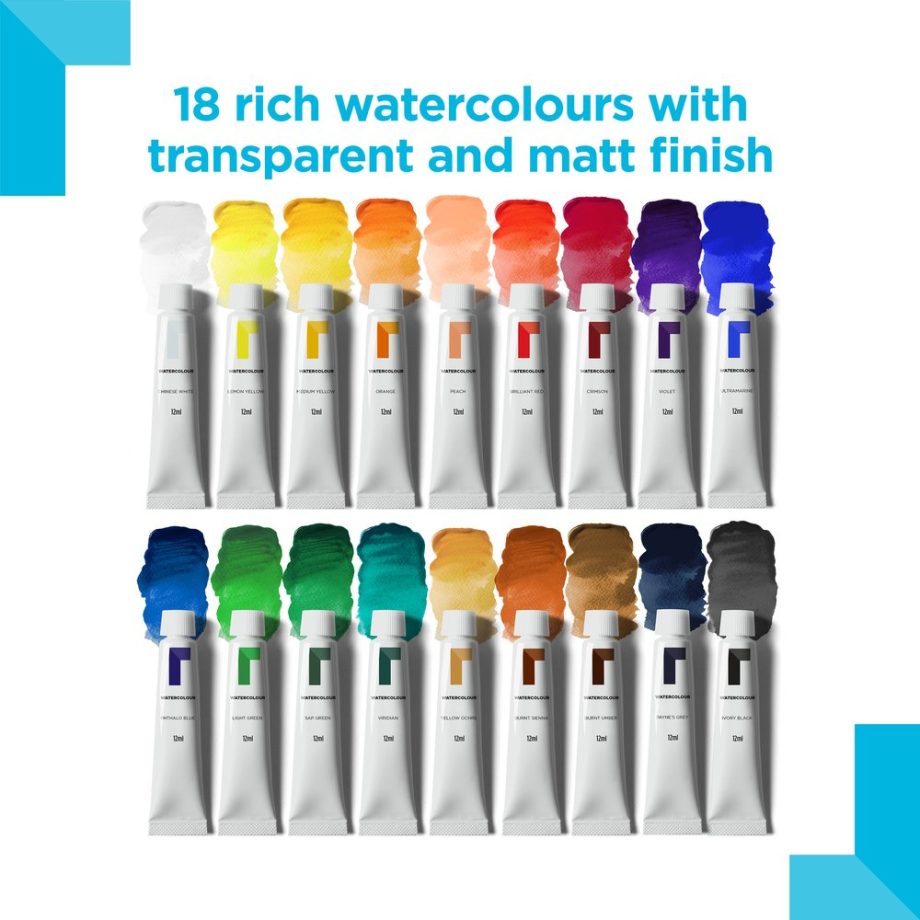 reeves Watercolour 18x12ml Set
