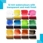 reeves Watercolour Tin Pan 12 Set