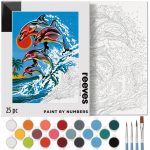 reeves Paint By Numbers 12x16 Inch Dolphins