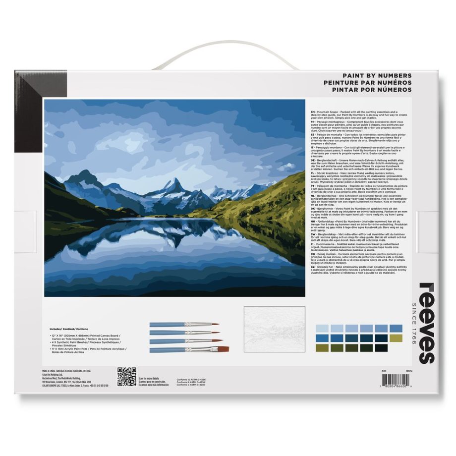reeves Paint By Numbers 12x16 Inch Mountain