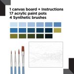 reeves Paint By Numbers 12x16 Inch Mountain