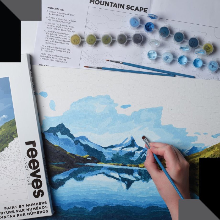 reeves Paint By Numbers 12x16 Inch Mountain