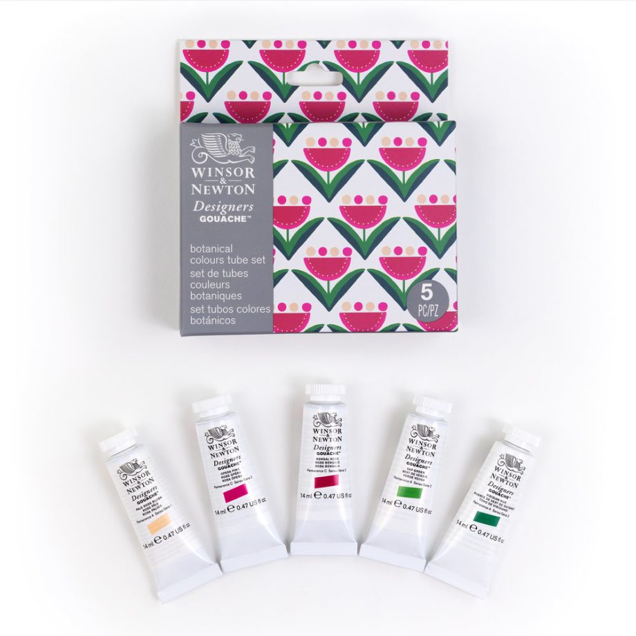 Winsor & Newton Designers Gouache Botanical Set 5x14ml Tubes