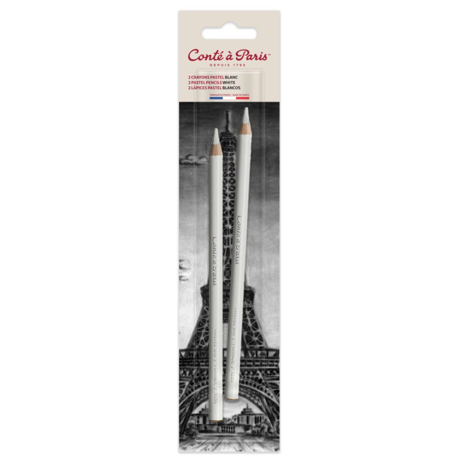Conté à Paris Pastel pencil x 2 white