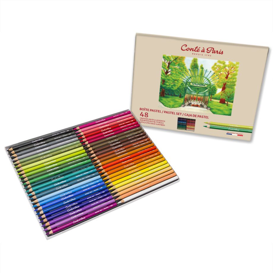 Conté à Paris Pastel pencil assorted Set x 48 metal tin