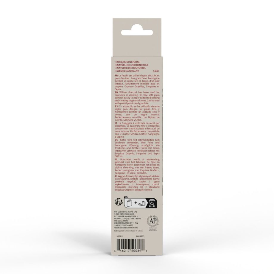 Conté à Paris Blister of 5 natural charcoals