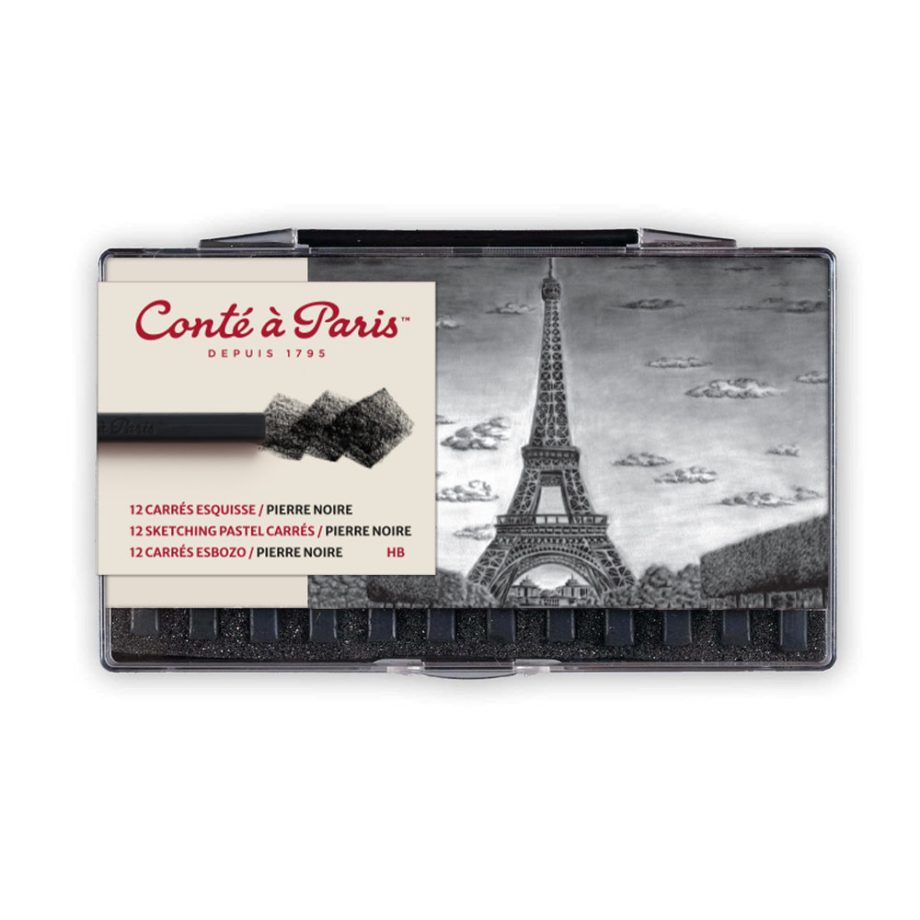Conté à Paris Sketching carrés x 12 black HB