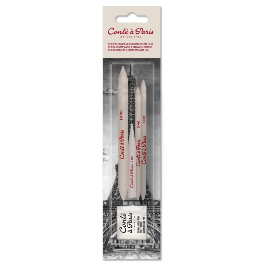Conté à Paris Set of stump + 1 soft eraser
