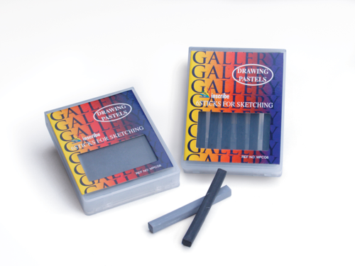 Inscribe Set of 6 Charcoal Gallery Drawing Pastels