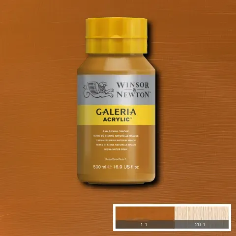 Winsor & Newton Galeria Acrylic Raw Sienna Opaque 500ml