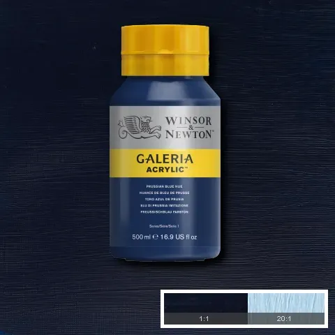 Winsor & Newton Galeria Acrylic Prussian Blue Hue 500ml