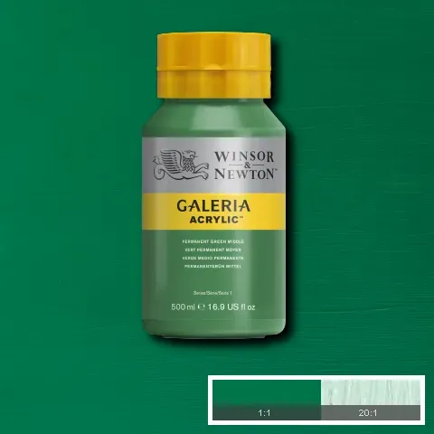 Winsor & Newton Galeria Acrylic Permanent Green Middle 500ml