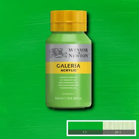 Winsor & Newton Galeria Acrylic Permanent Green Light 500ml