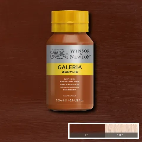 Winsor & Newton Galeria Acrylic Burnt Sienna 500ml